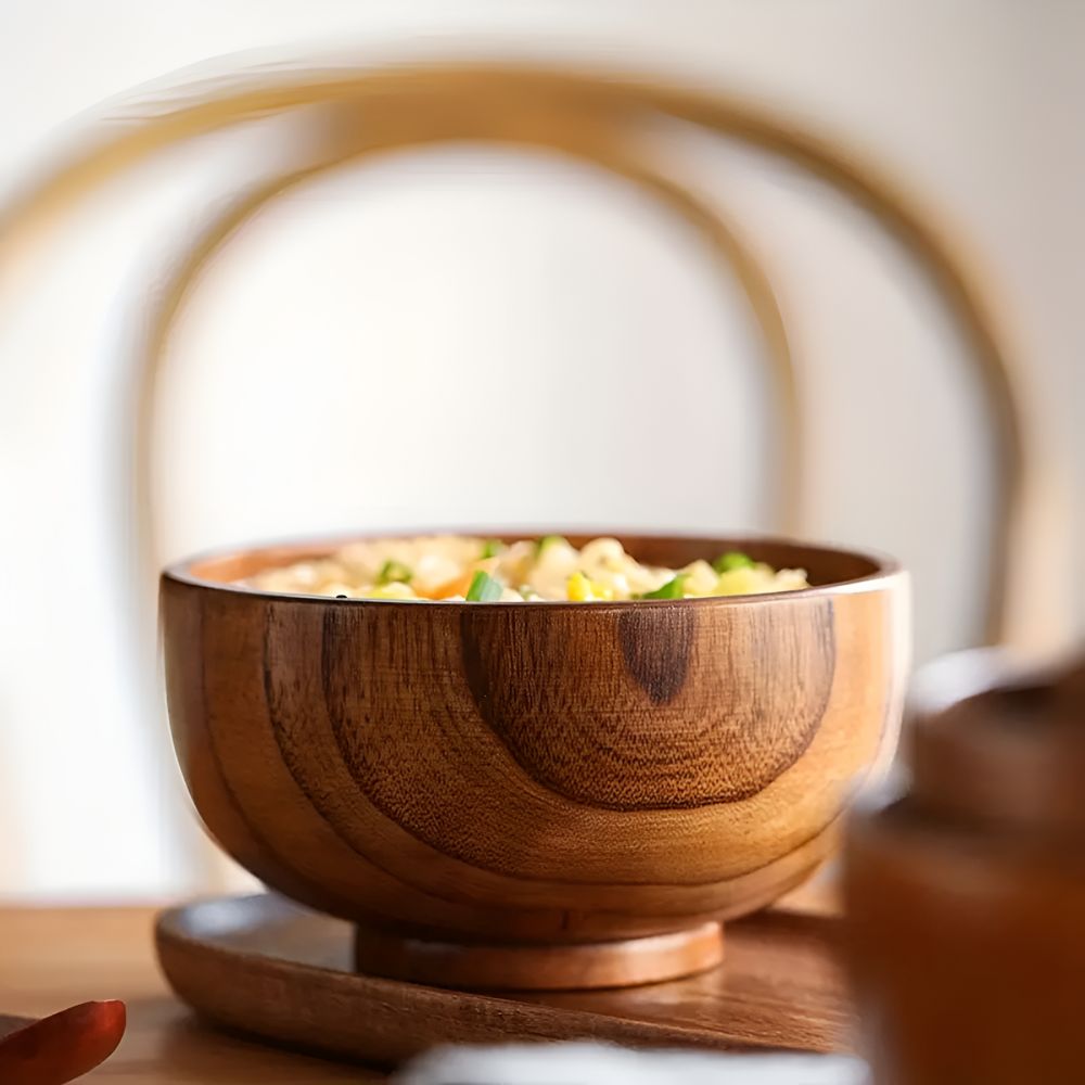 Rustic Jujube Wooden Bowl 2