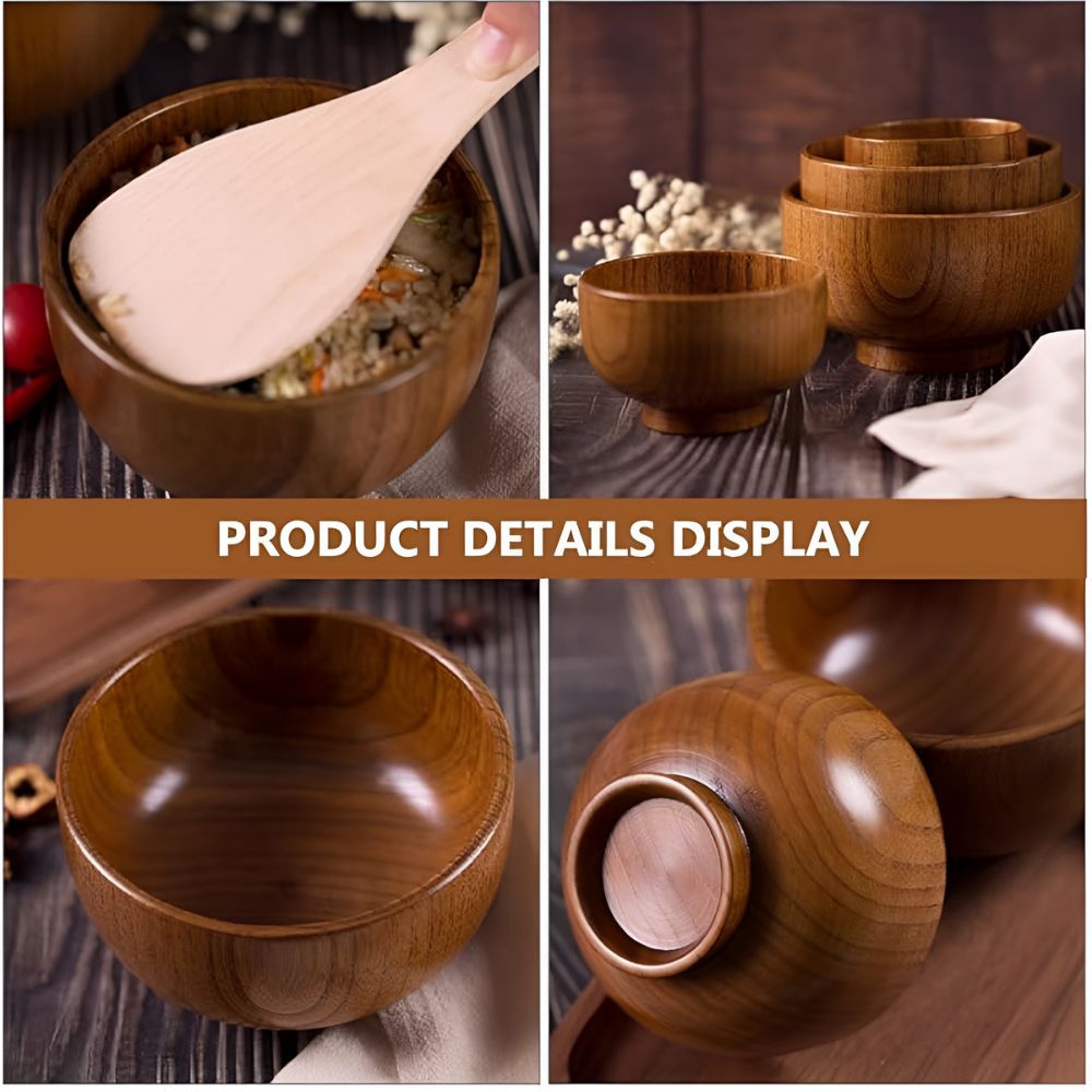Rustic Jujube Wooden Bowl 6