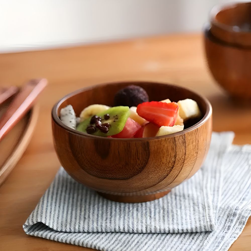Rustic Jujube Wooden Bowl 8