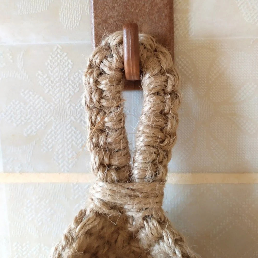 Rustic Jute Collection | Hanging Wall Basket with Teardrop Design | Eco-Friendly Storage for Fruits and Plants