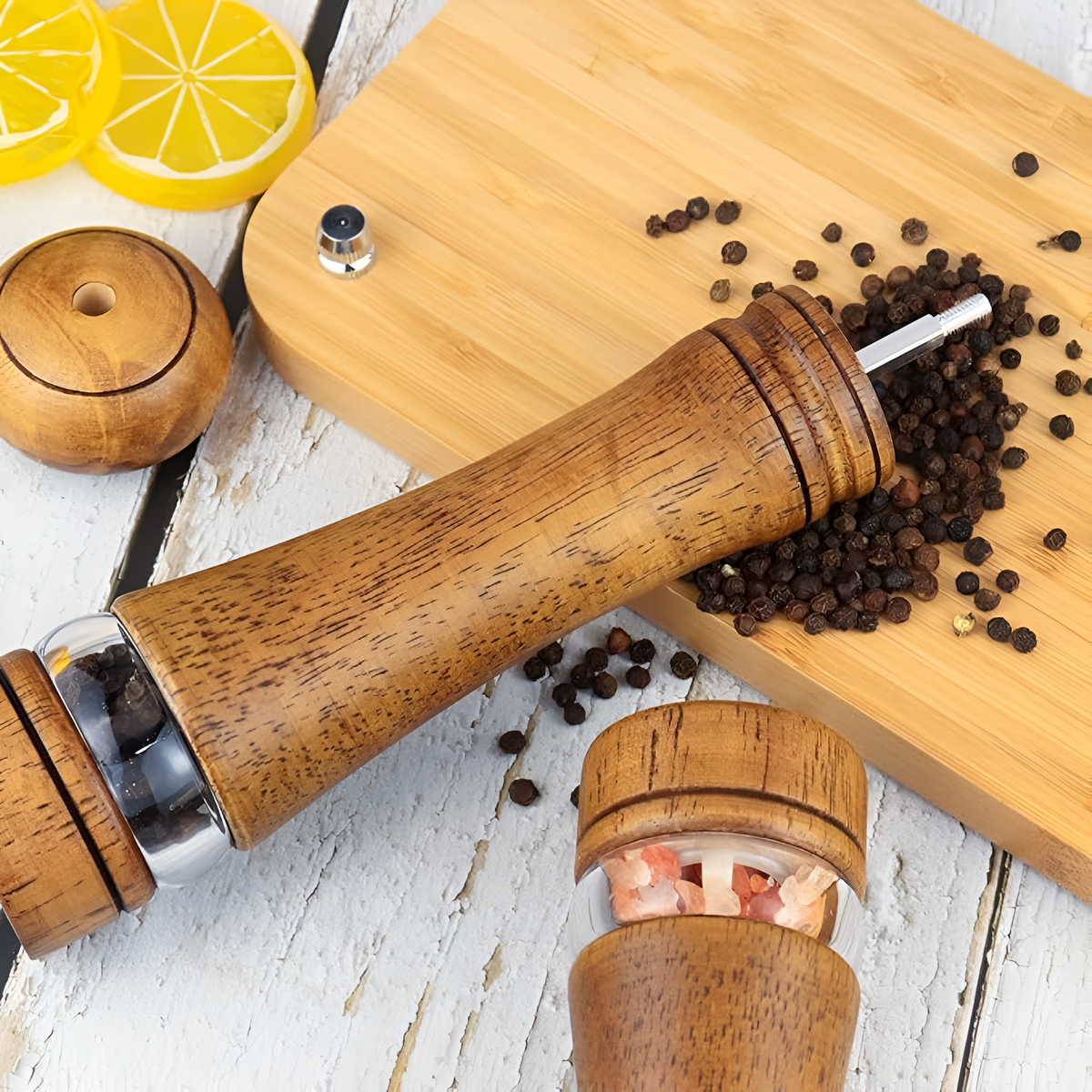 Rustic Oak Seasoning Grinder 6