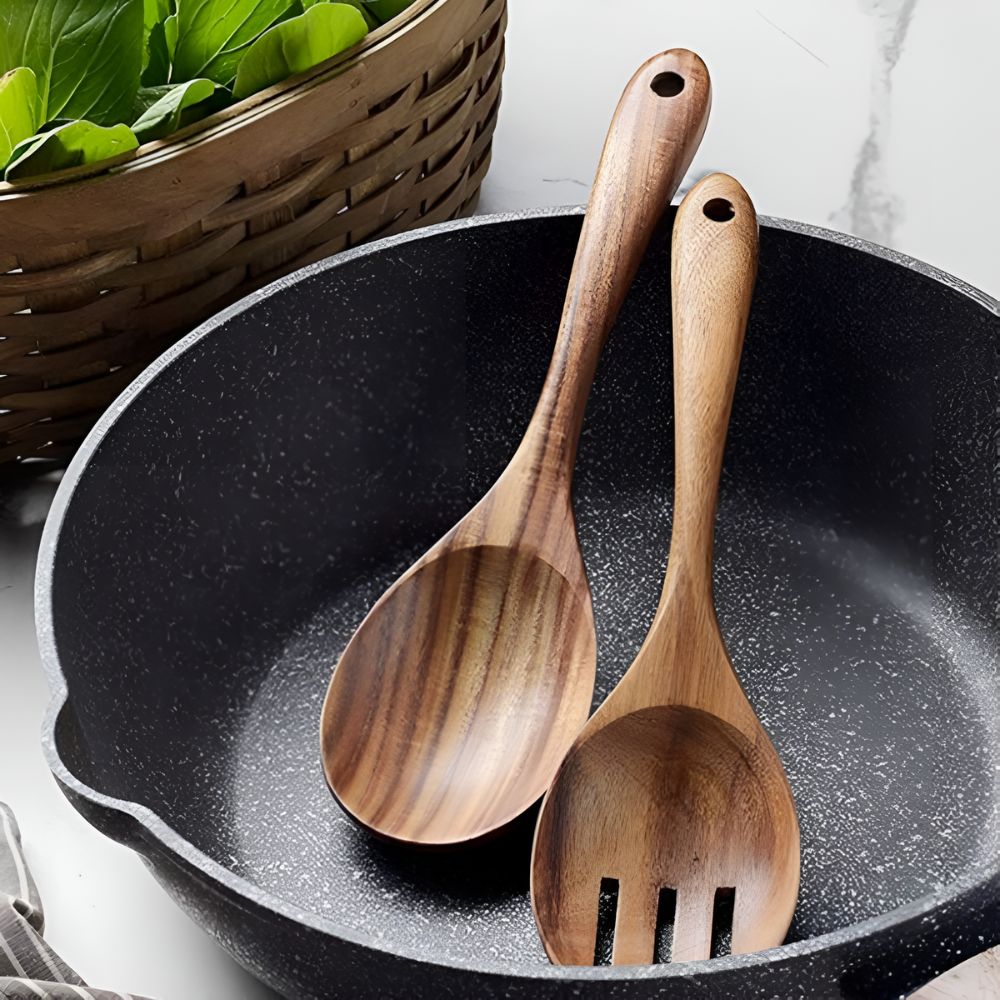 Rustic Teak Serving Set | 2 Pcs 1