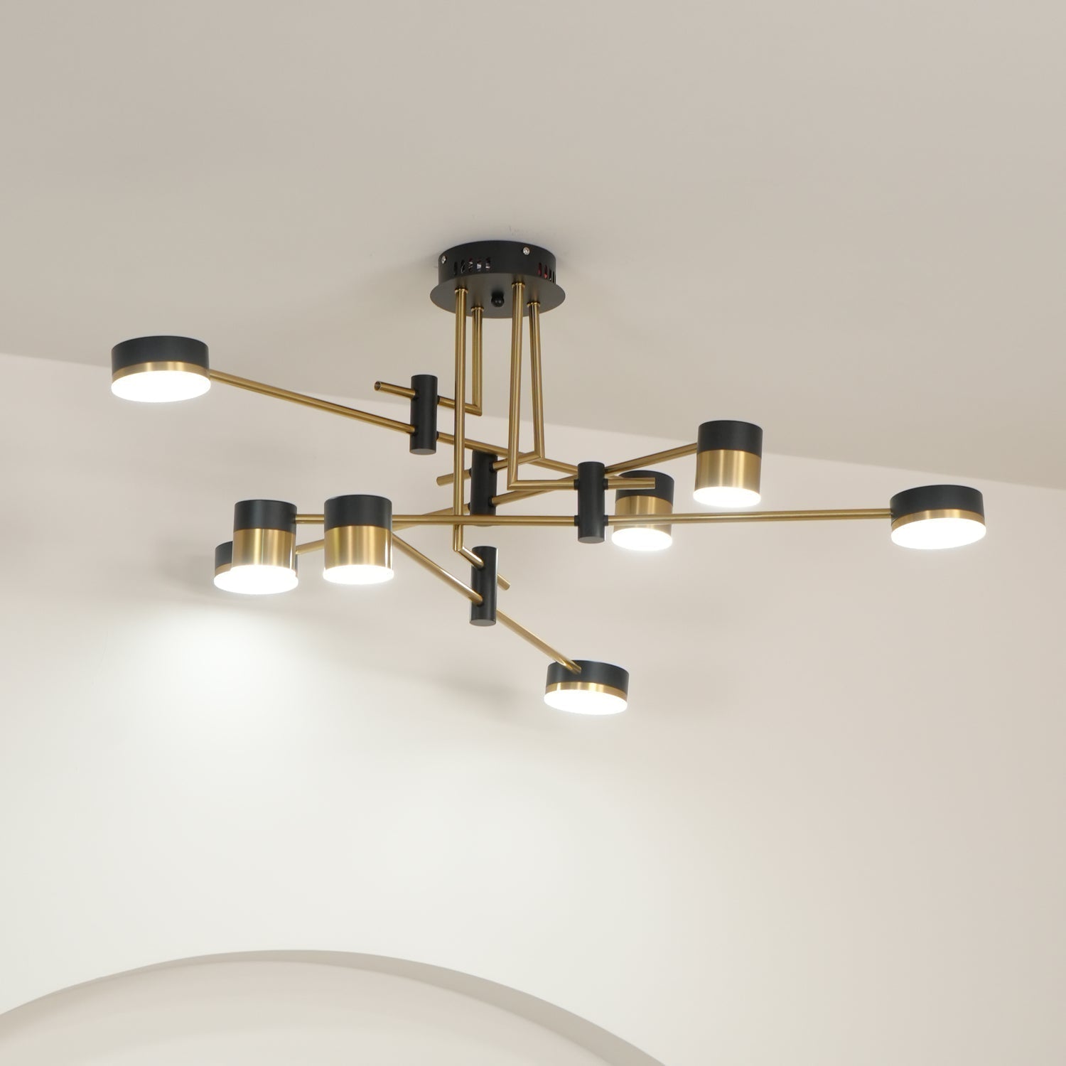 Sculptural Chandelier Contemporary with Integrated LED Lighting | Stylish Hanging Lamps for Dining Room