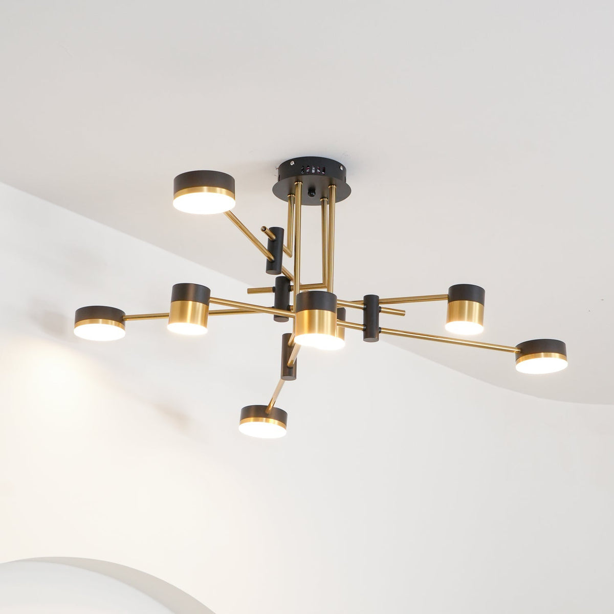 Sculptural Chandelier Contemporary with Integrated LED Lighting | Stylish Hanging Lamps for Dining Room