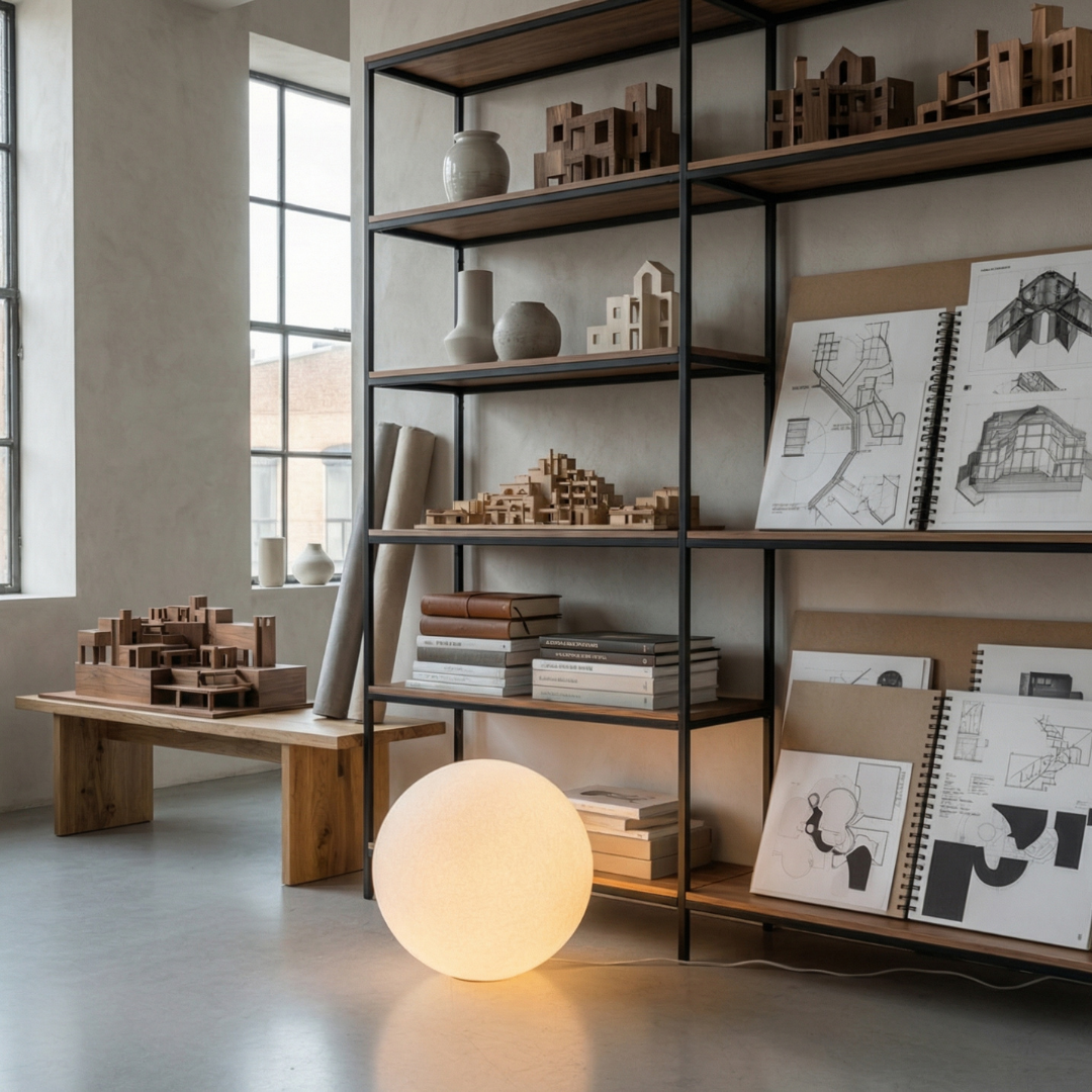 Sculptural Floor Lamp | Globe-Shaped Design for Soft Light Diffusion | Minimalist Style for Modern Interiors