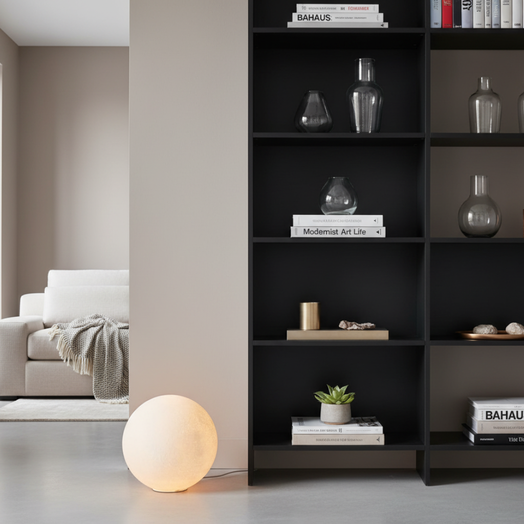 Sculptural Floor Lamp | Globe-Shaped Design for Soft Light Diffusion | Minimalist Style for Modern Interiors