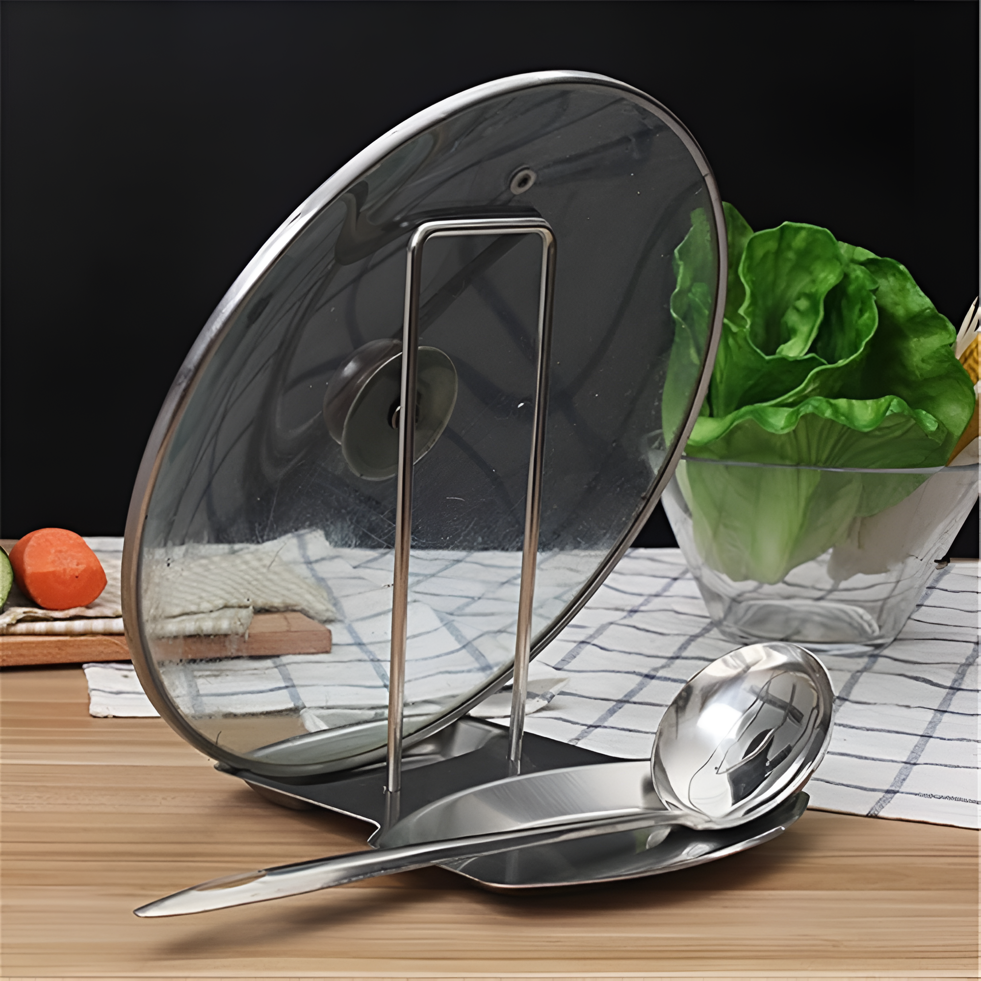 Sleek Pot Lid Holder Rack 0
