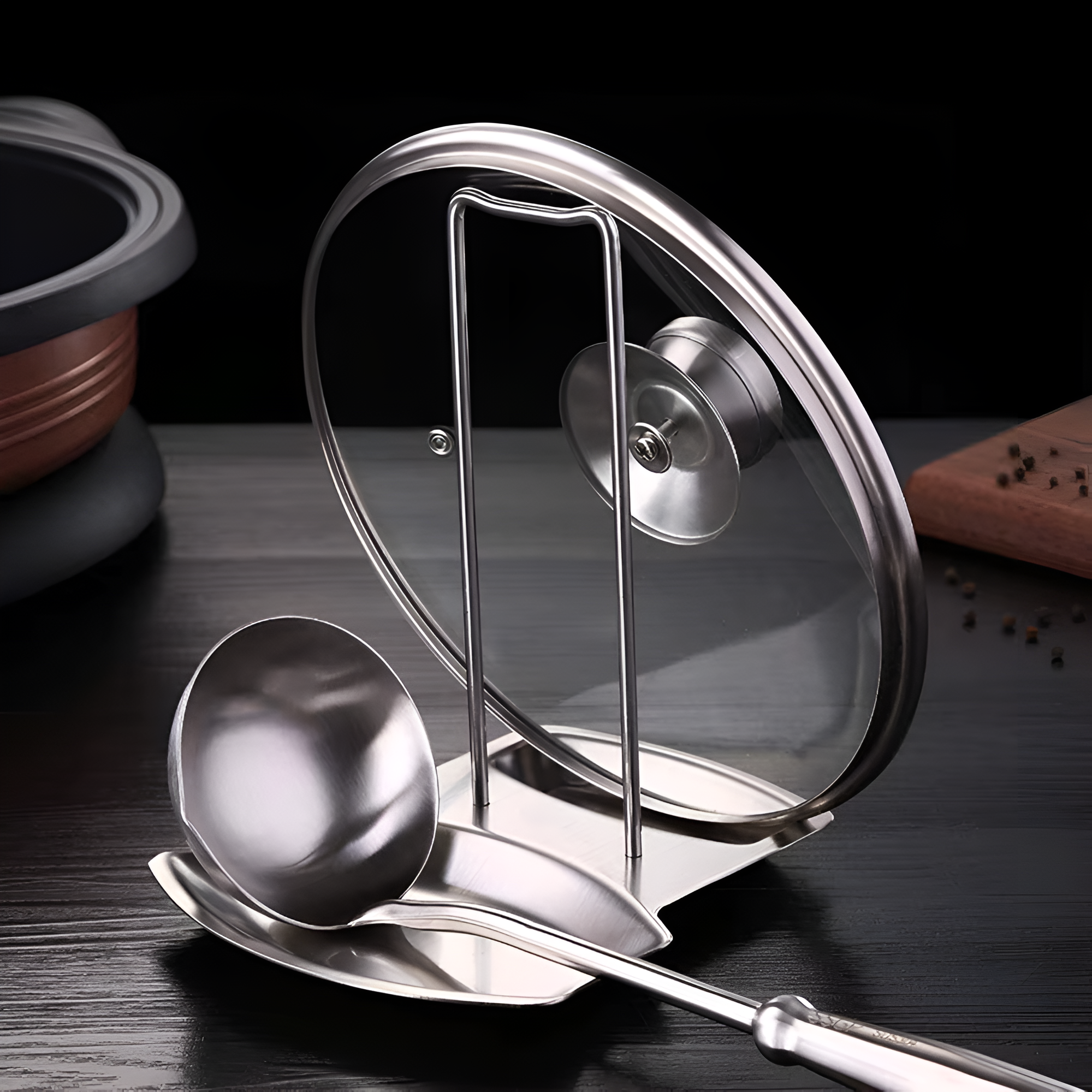 Sleek Pot Lid Holder Rack 2
