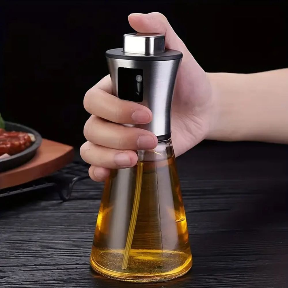Stainless Crystal Oil Spray Bottle 0