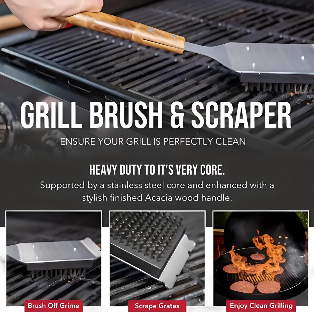 Stainless Grill Brush and Scraper 6