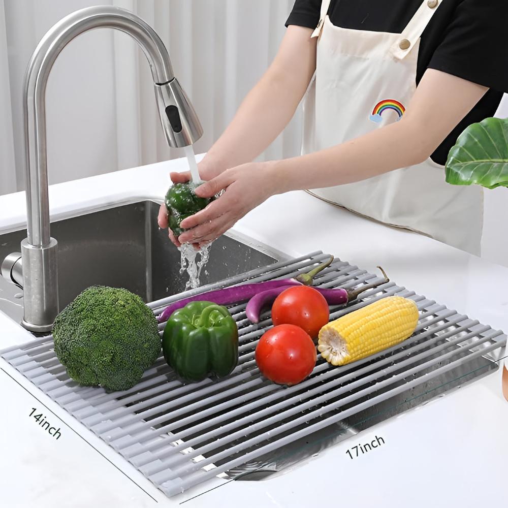 Stainless Steel Dish Drying Rolling Rack 0