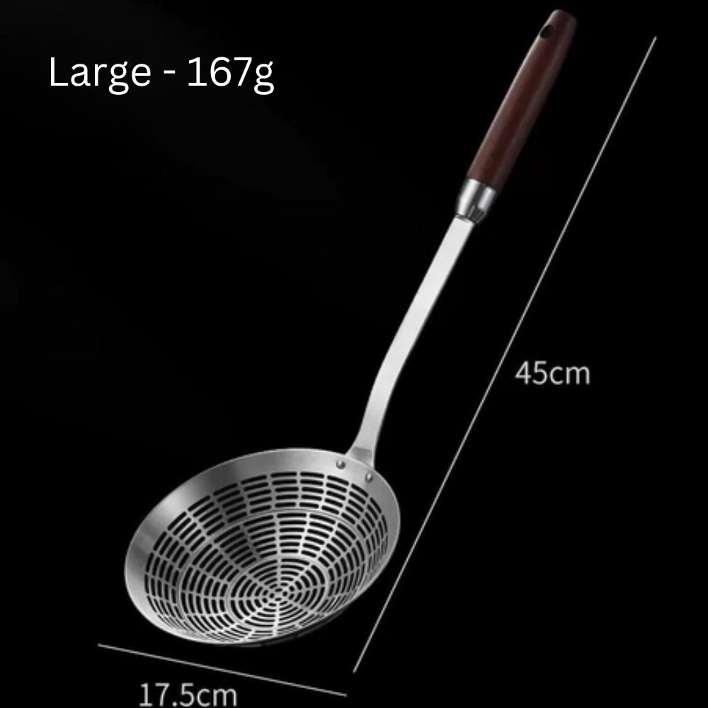 Stainless Steel Wooden Strainer Ladle 5