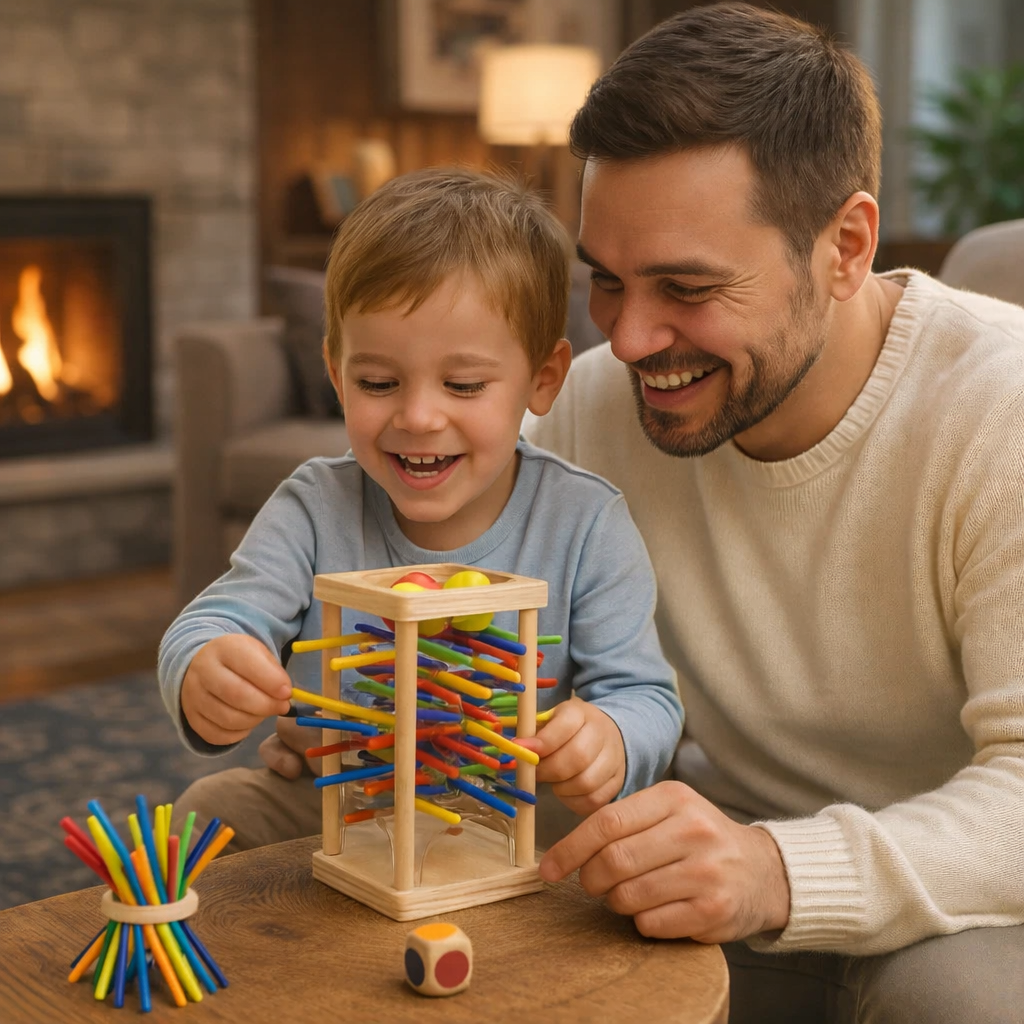 Kids Wooden Ball Drop Tabletop Game Set