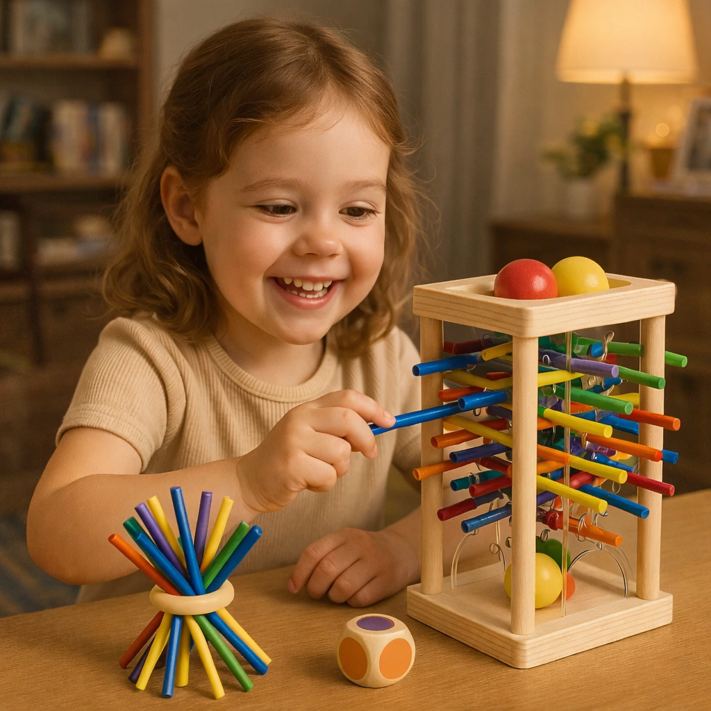 Kids Wooden Ball Drop Tabletop Game Set