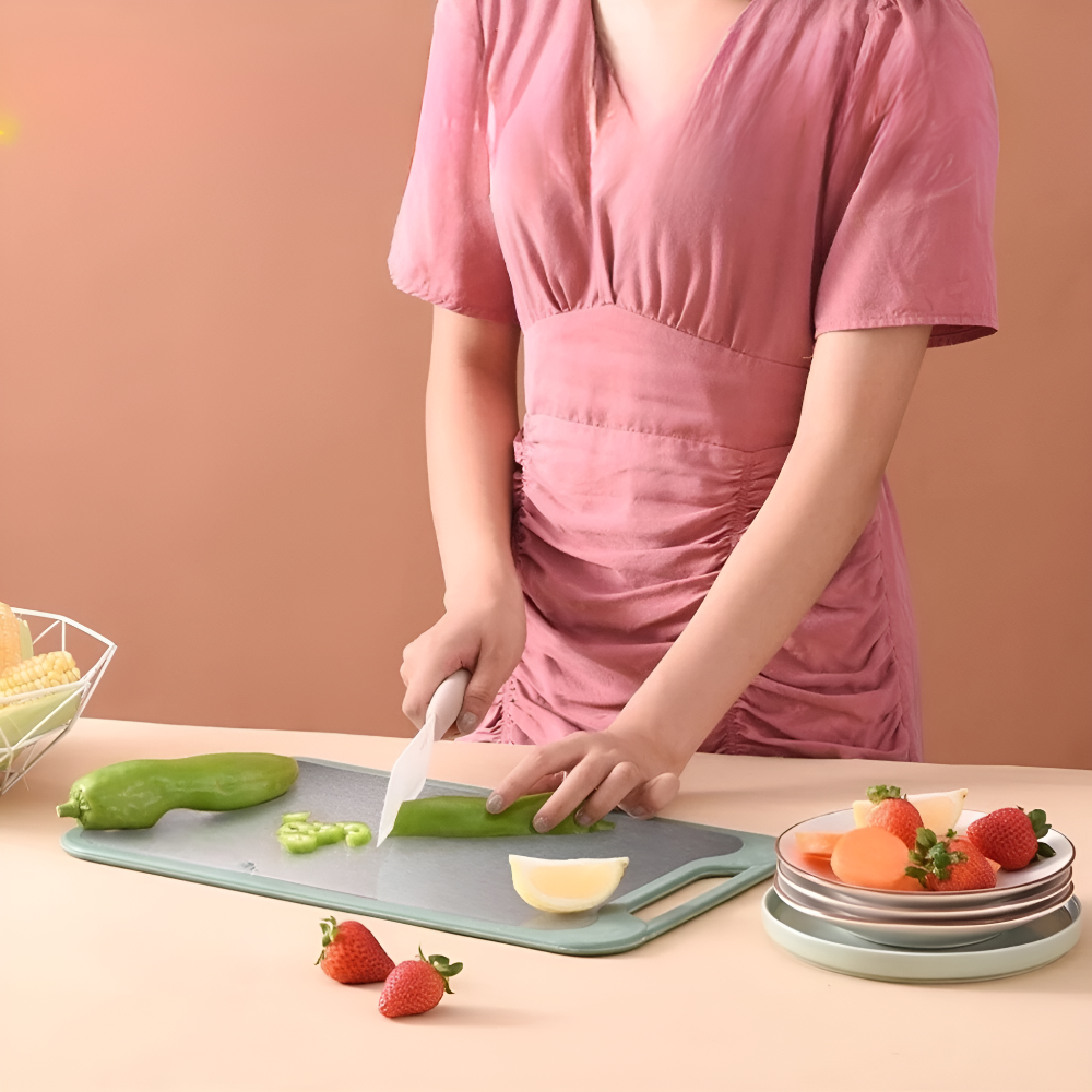 Stylish Double-Sided Stainless Steel Chopping Board 2