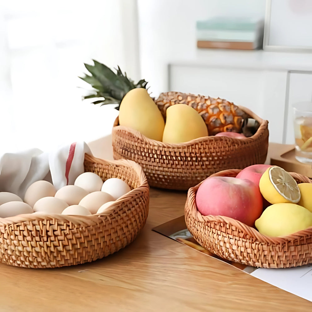 Stylish Handwoven Rattan Basket 1
