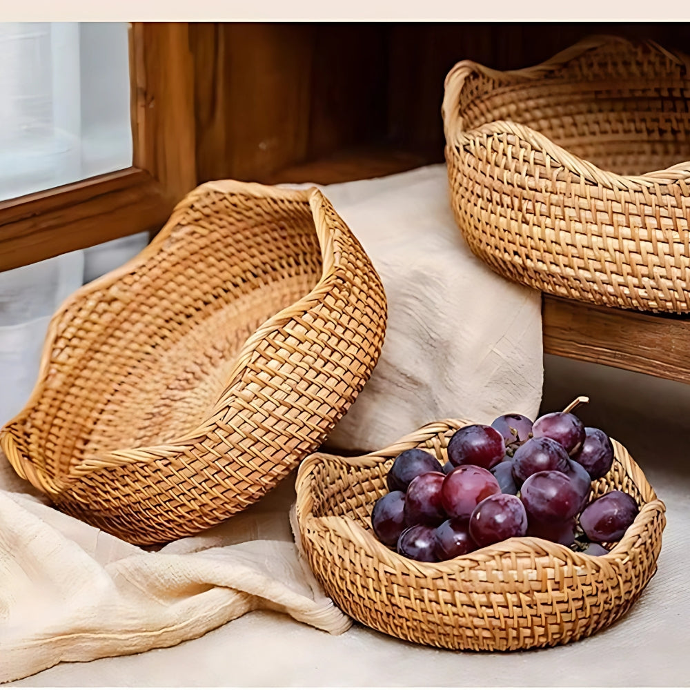 Stylish Handwoven Rattan Basket 7