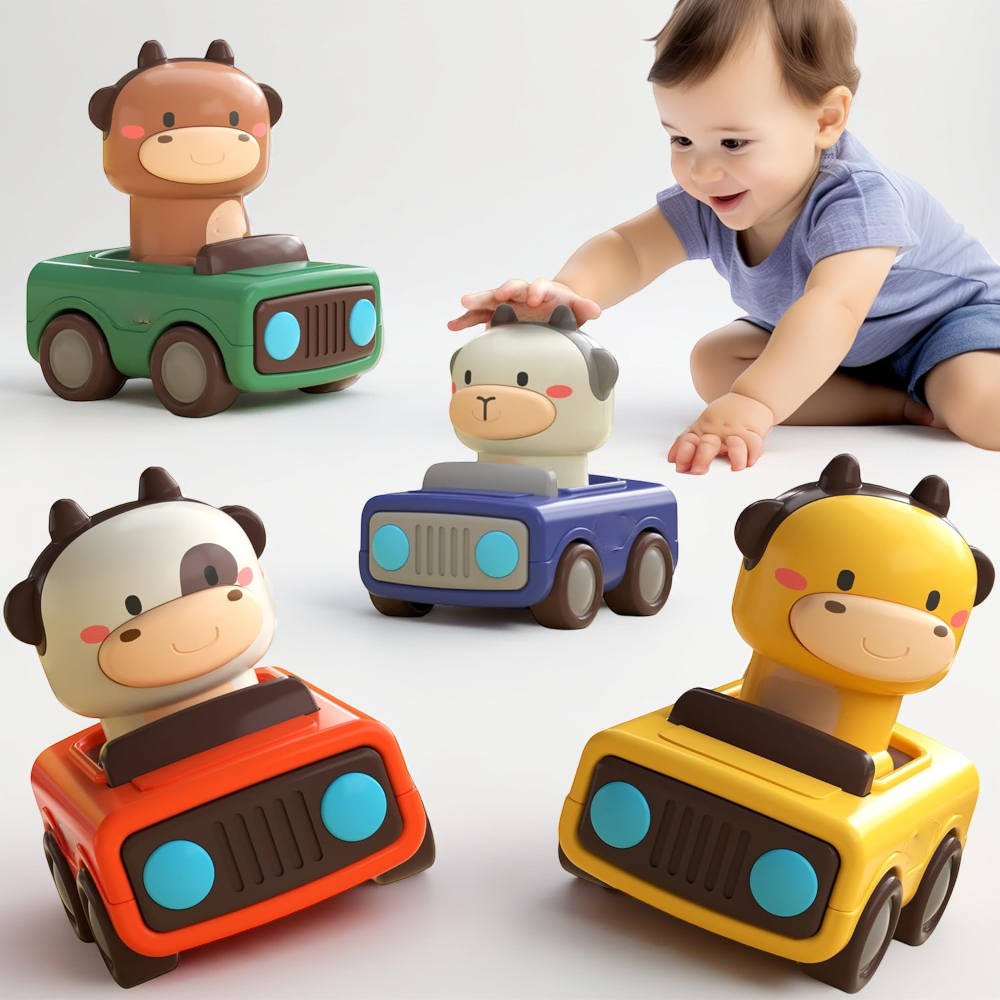 Toddler Press And Go Animal Toy Cars