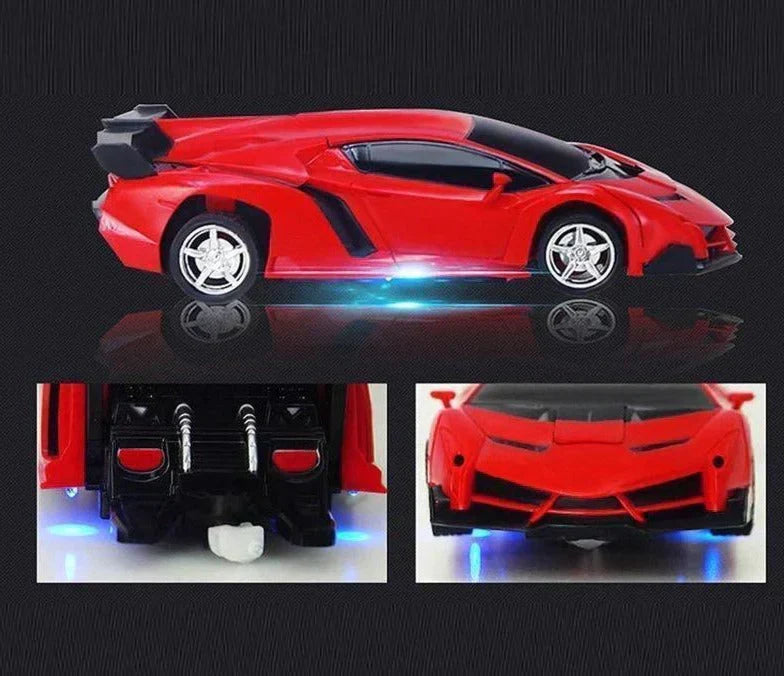 Kids Remote Control Transforming Robot Car Toy