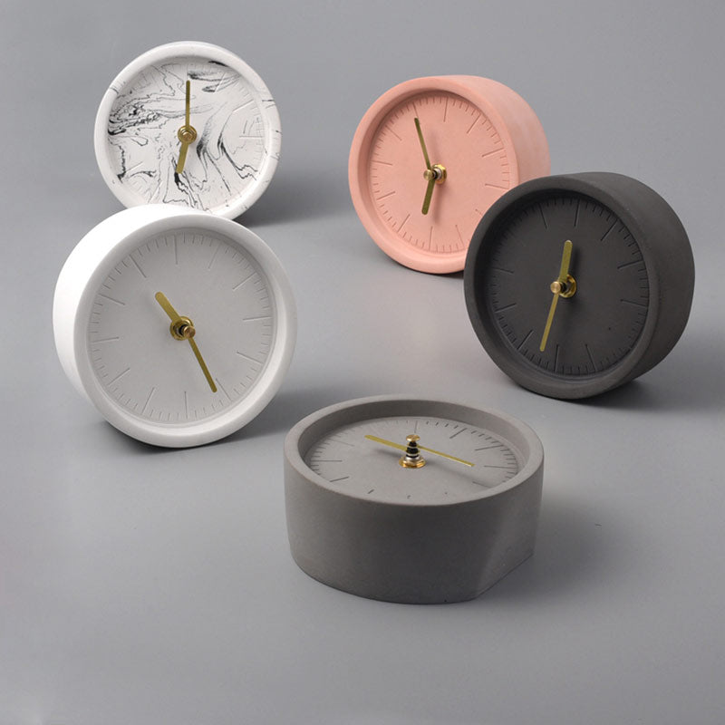 Minimalist Concrete Desk Clock