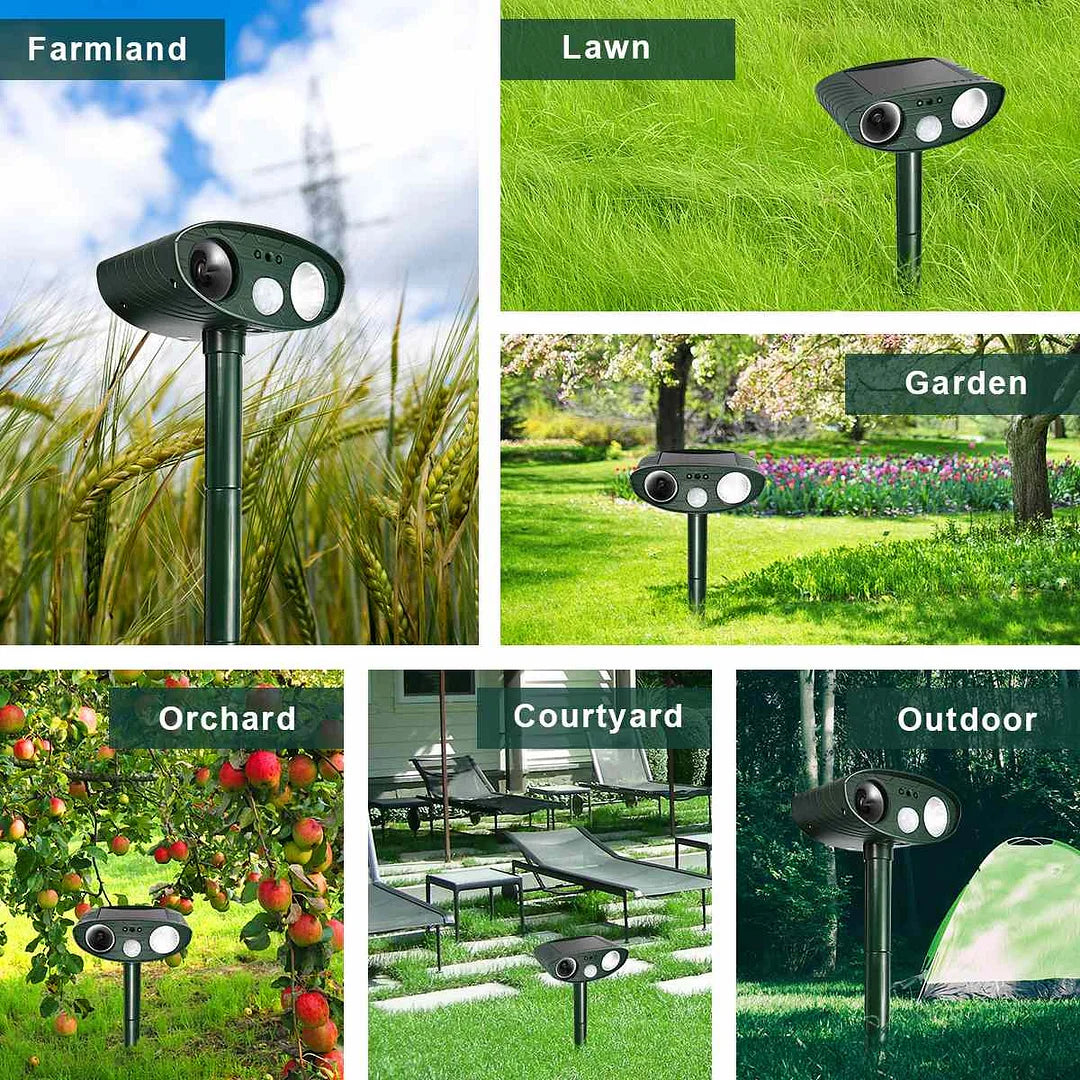 Ultrasonic Deer Repeller | Solar Powered Motion Sensor Device | Humane Animal Deterrent for Gardens and Lawns 3