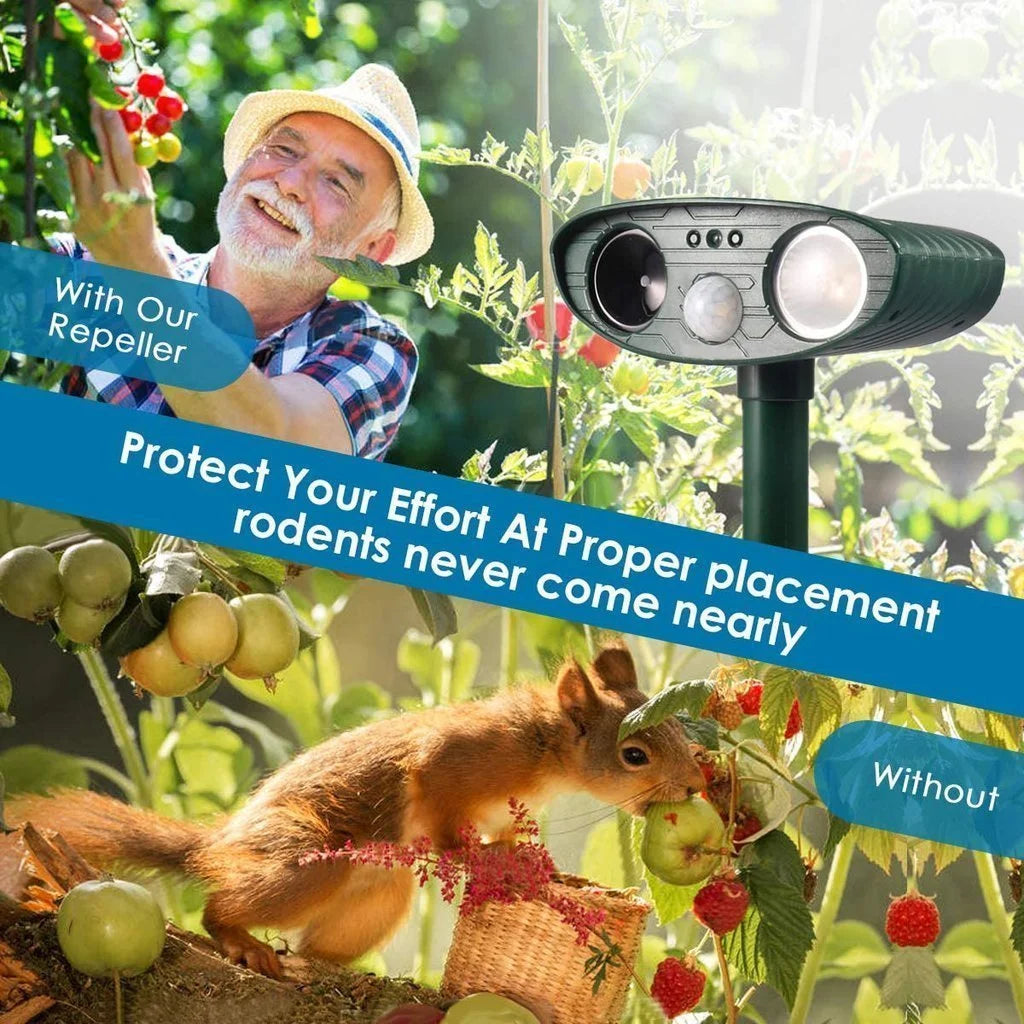 Ultrasonic Deer Repeller | Solar Powered Motion Sensor Device | Humane Animal Deterrent for Gardens and Lawns 5