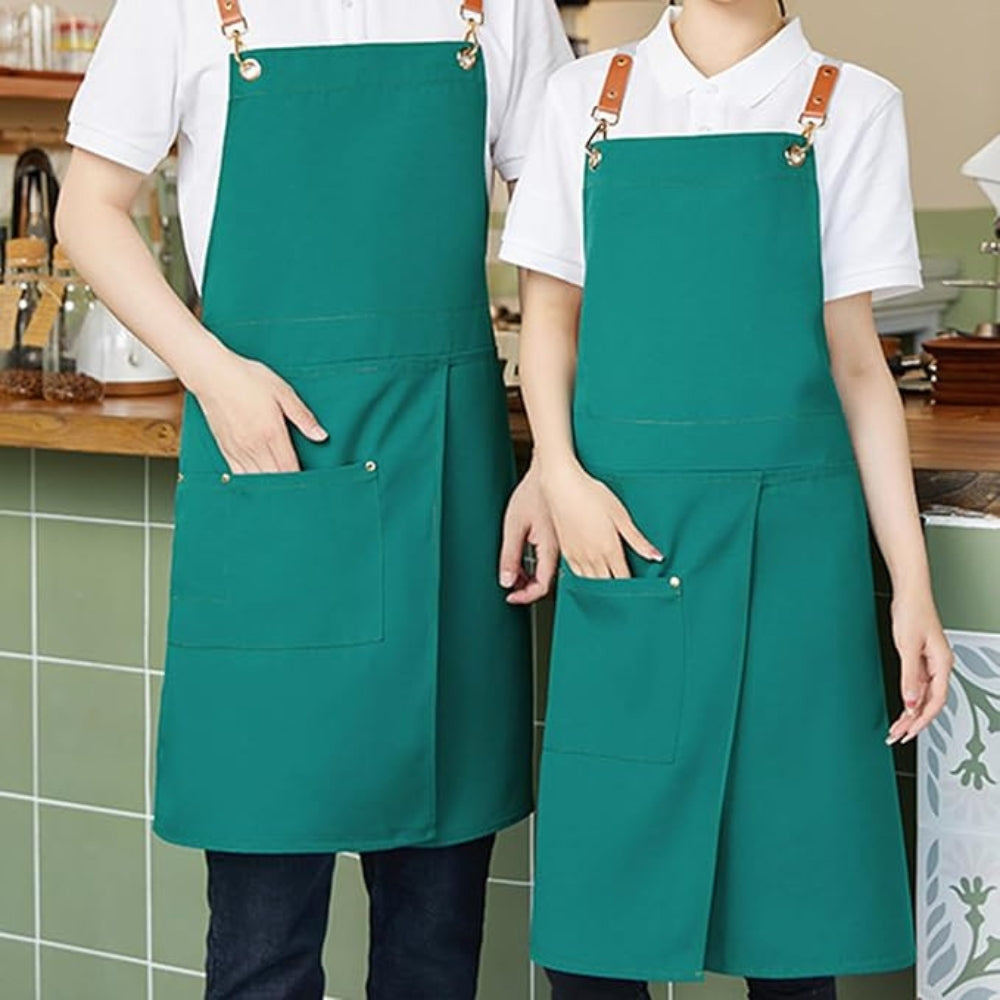 Unisex Split Skirt Apron with Pockets 0