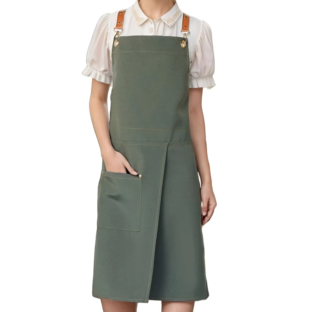 Unisex Split Skirt Apron with Pockets 11