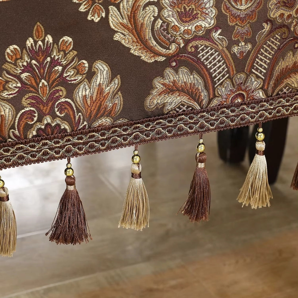 Vintessa Vintage Embroidered Tassel Tablecloth 3