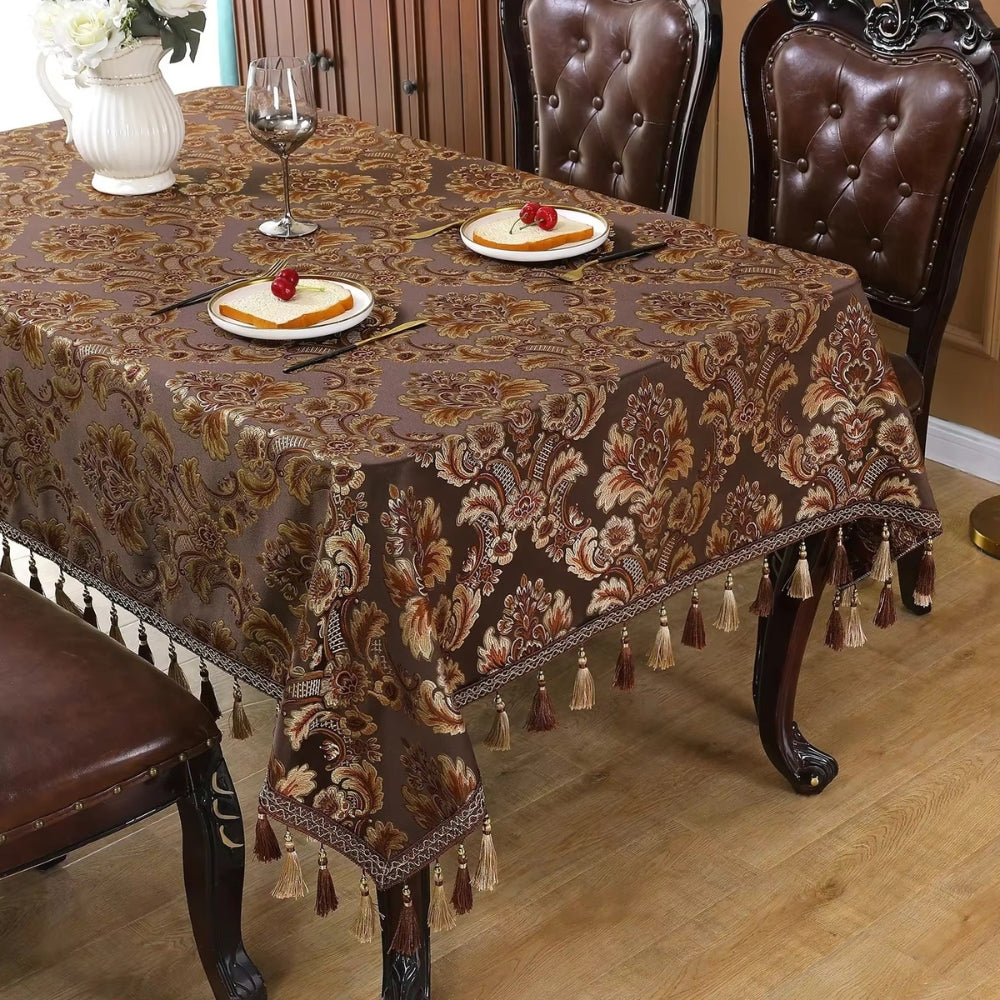 Vintessa Vintage Embroidered Tassel Tablecloth 4