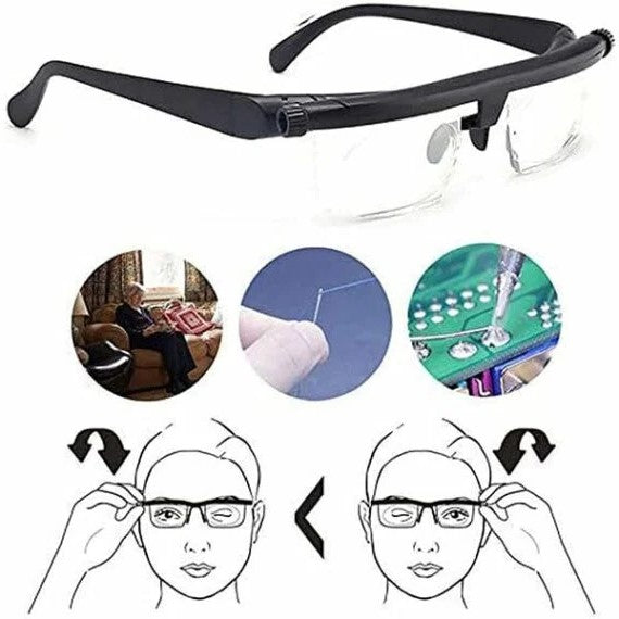 VisionFlex | Adjustable Focus Glasses with Impact-Resistant Lenses | Lightweight Design for Customizable Clarity 1