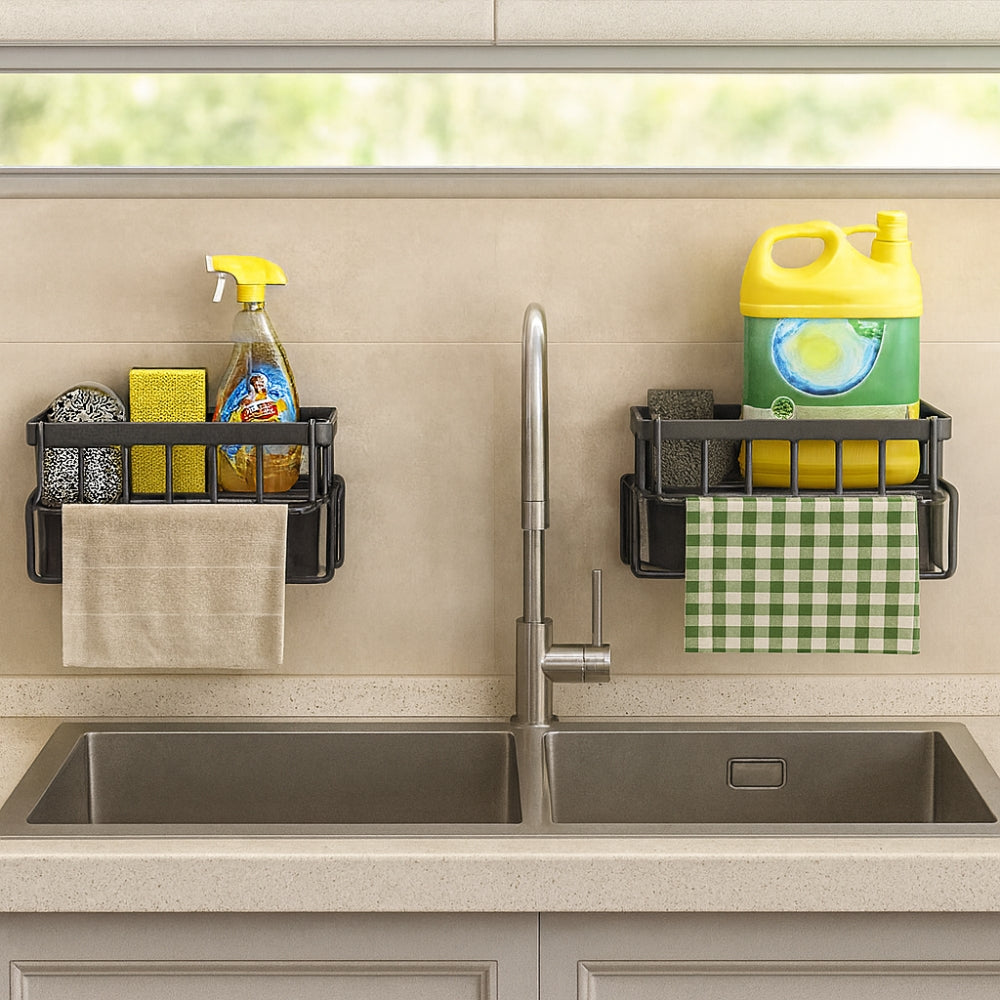 Wall Mounted Sponge Soap Dish Towel Rack 3