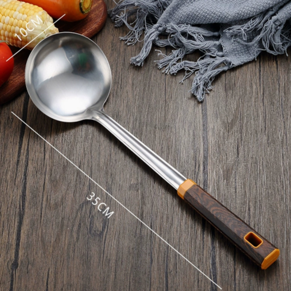 Wood Grain Stainless Steel Utensils | 6pcs Set 2
