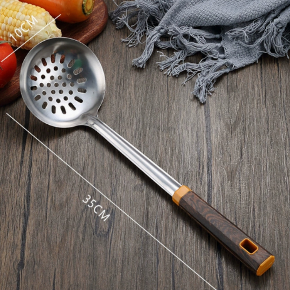 Wood Grain Stainless Steel Utensils | 6pcs Set 4