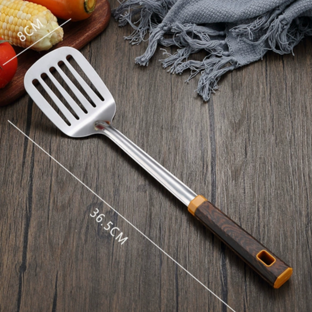 Wood Grain Stainless Steel Utensils | 6pcs Set 5