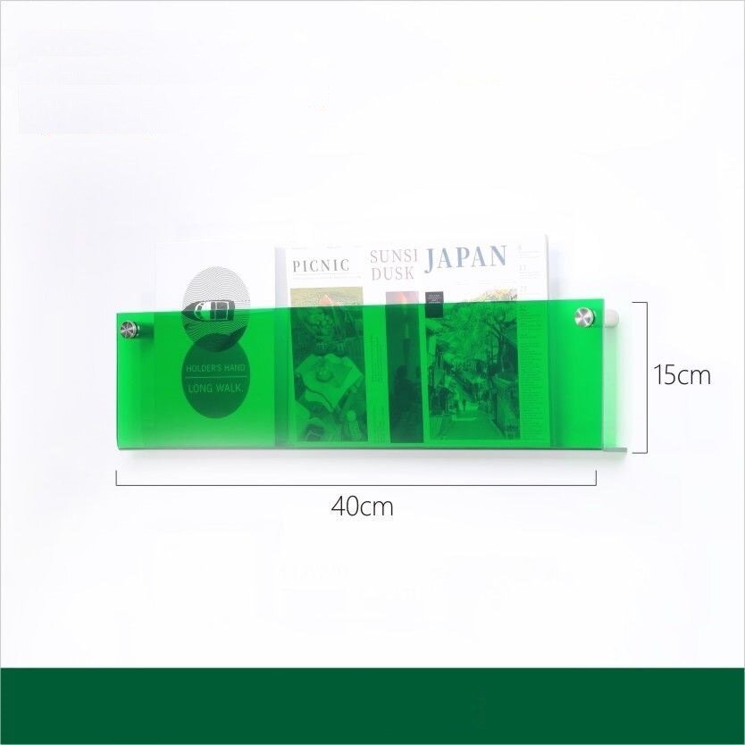 Acrylic Magazine Holder | Wall-Mounted Floating Shelf