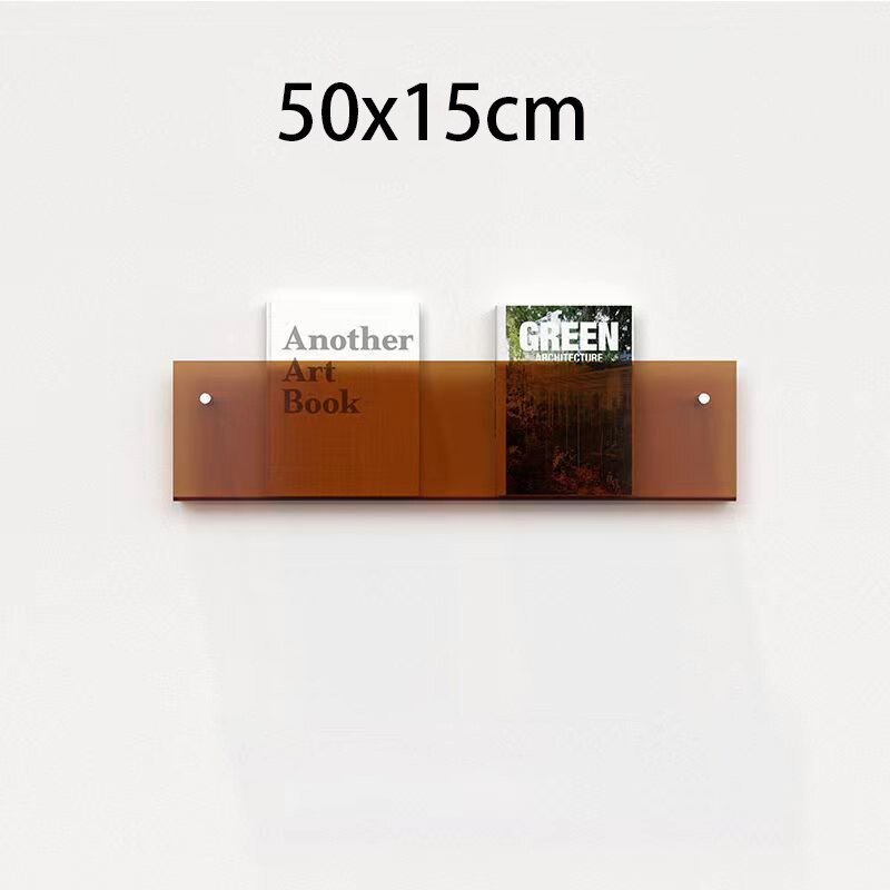 Acrylic Magazine Holder | Wall-Mounted Floating Shelf