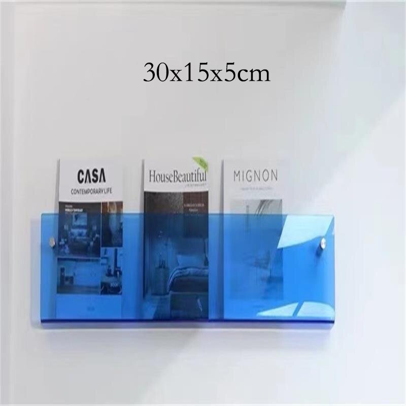 Acrylic Magazine Holder | Wall-Mounted Floating Shelf