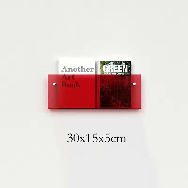 Acrylic Magazine Holder | Wall-Mounted Floating Shelf