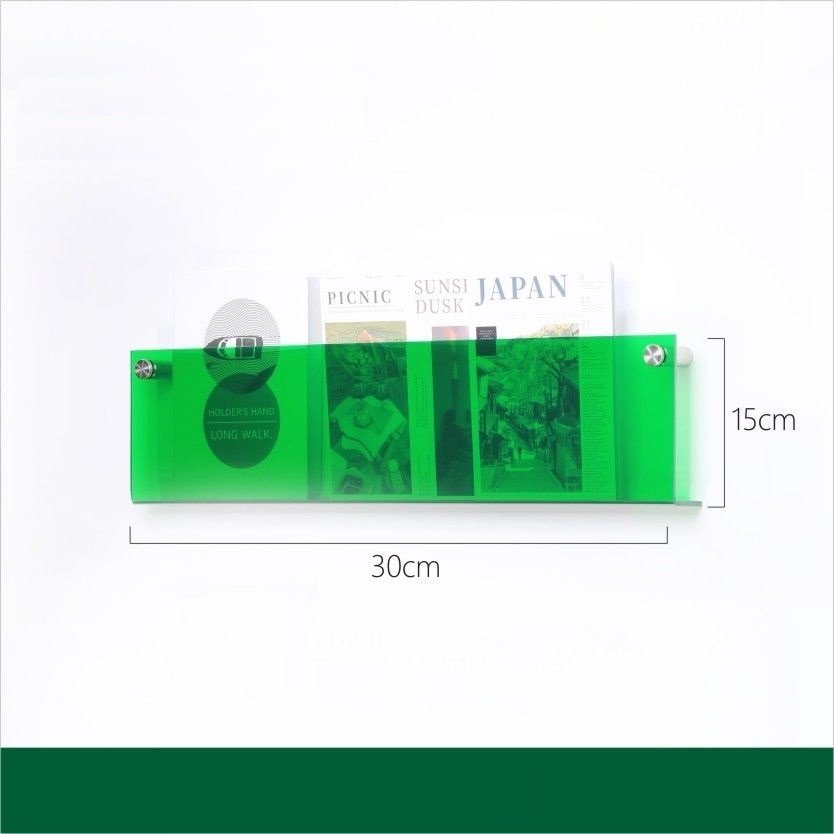Acrylic Magazine Holder | Wall-Mounted Floating Shelf