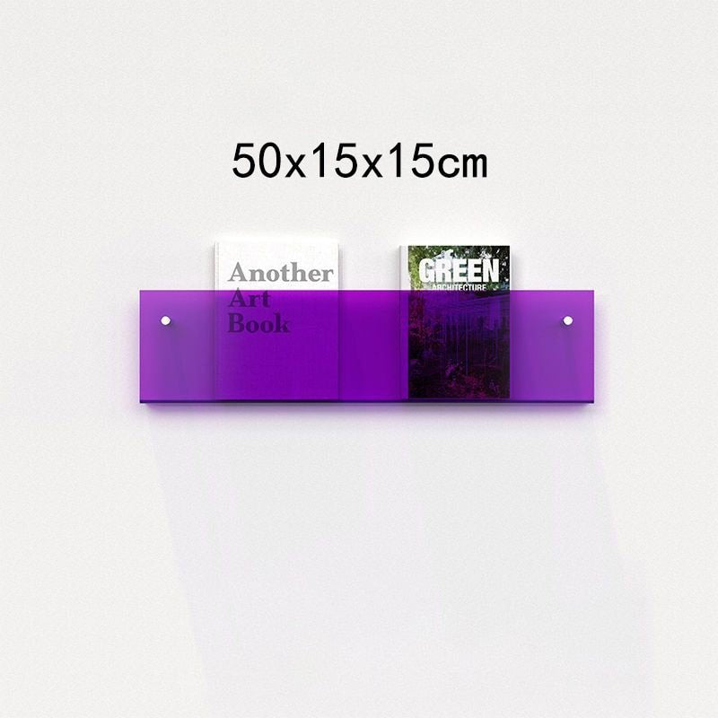 Acrylic Magazine Holder | Wall-Mounted Floating Shelf