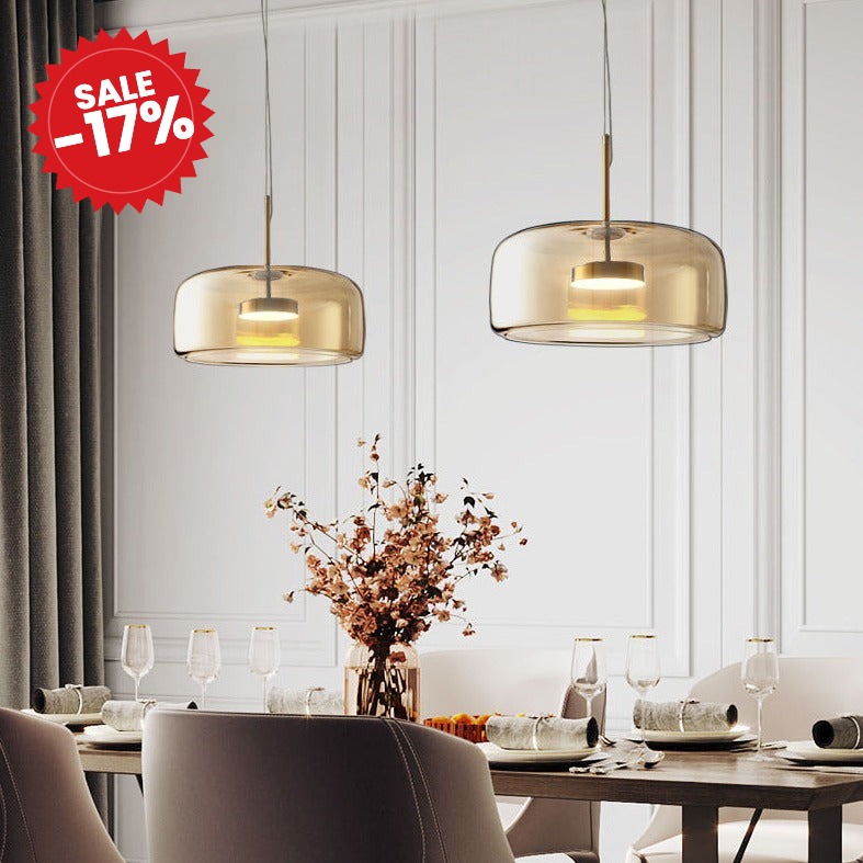 Contemporary Glass Dome Pendant Light - SALE -17%