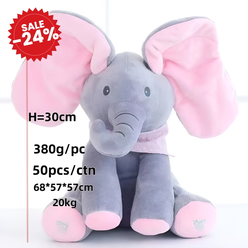 Peek-a-boo Elephant Plush Toy - SALE -24%