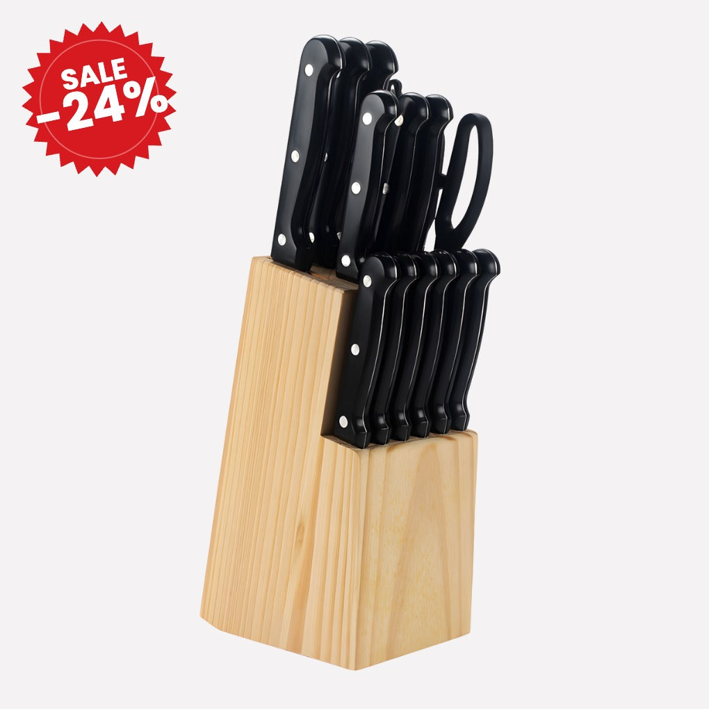 14-Piece Stainless Steel Kitchen Knife Set - SALE -24%