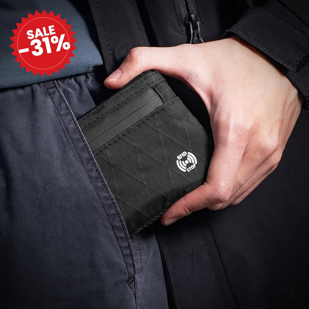 Compact Zip Around RFID Blocking Wallet - SALE -31%