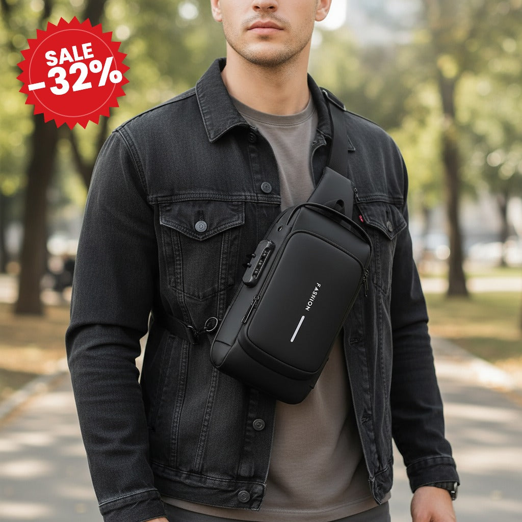 USB Charging Anti Theft Chest Sling Bag - SALE -32%