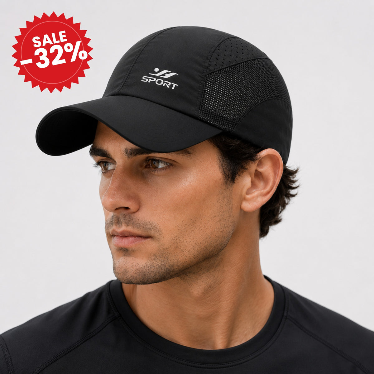 Adjustable Quick-Dry Mesh Baseball Cap - SALE -32%