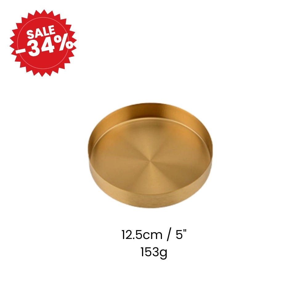 Gold Stainless Steel Tray - SALE -34%