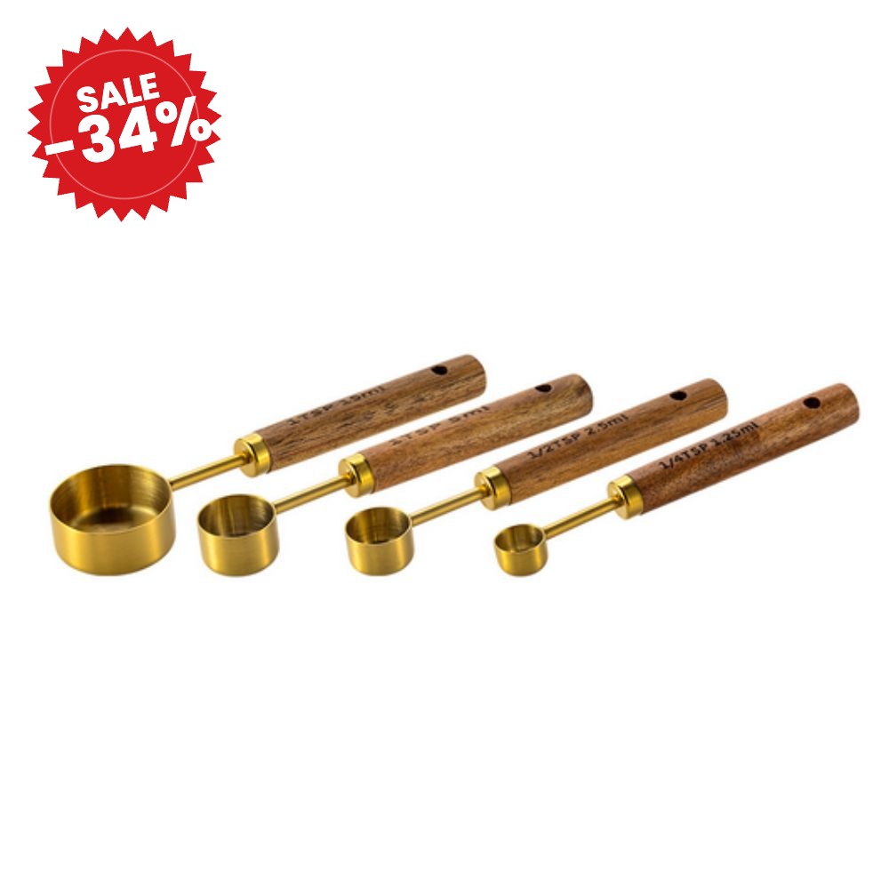 Golden Measuring Spoon Set - SALE -34%