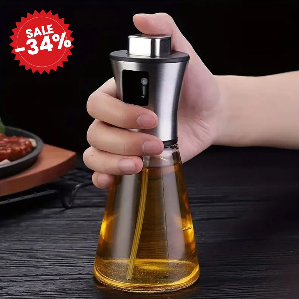 Stainless Crystal Oil Spray Bottle - SALE -34%